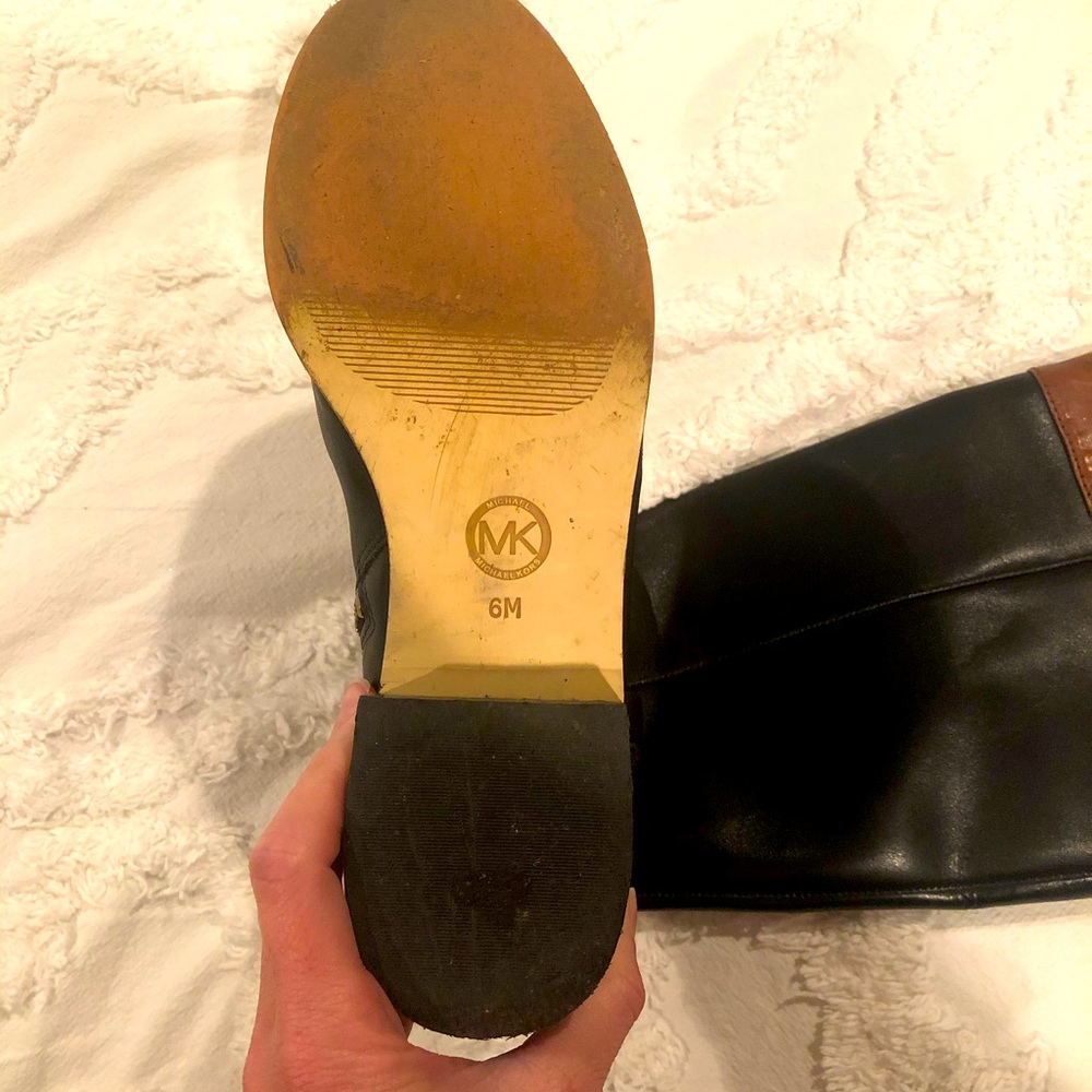 Michael Kors Fulton Harness Boots, Black and Brown